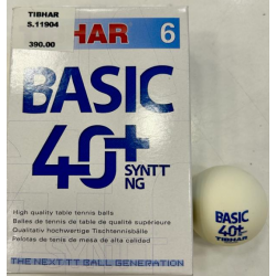 Tibhar basic 40+ syntt. ng/white- pack of 6