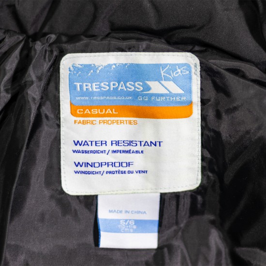 TRESPASS KIDS JACKET ANZIO BLACK