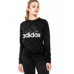 Adidas Essentials Linear Crewneck Sweatshirt - Black
