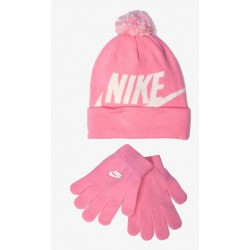 NIKE NAN SWOOSH POM BEANIE GLV SET