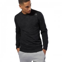 Reebok Elements Marble Melange Crew Sweatshirt - Black