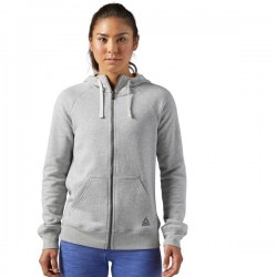 Reebok Training Essentials Fleece Full Zip Hoodie - Grey
