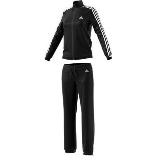 Adidas Women Track Suit Training Back 2 Basics 3-stripes Black Gym